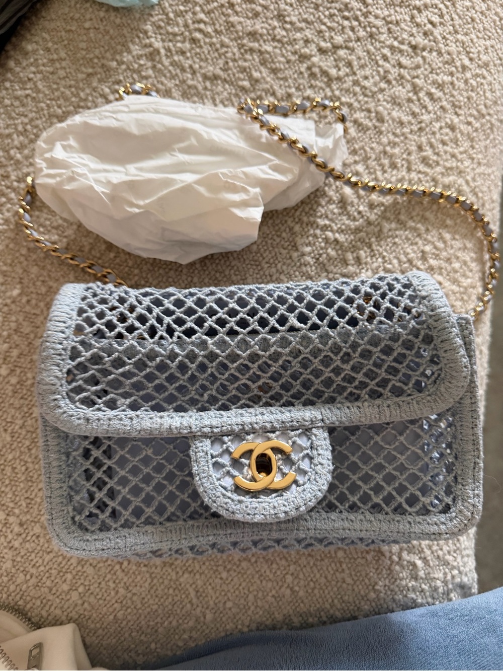 Chanel small mesh flap bag coco beach 2026 collection brand new